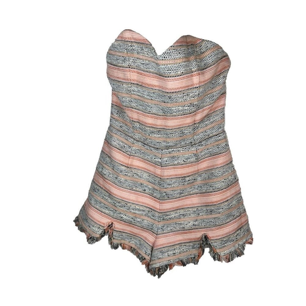 Lovers and Friends Tweed Soft Dressy Romper Mini Shorts Sleeveless Size Small 1C
